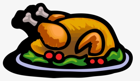 Vector Illustration Of Traditional Thanksgiving And - Thanksgiving Turkey Dinner Clipart, HD Png Download, Free Download