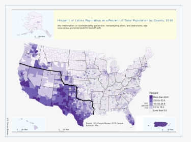 Hispanic Or Latino Population As A Percent, HD Png Download, Free Download