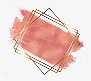 #rosegold #colorsplash #glitter #square #gold #brush - Elegant Gold Frame Png, Transparent Png, Free Download