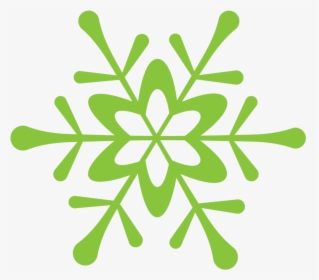 Green Snowflake Clipart - Transparent Background Snowflake Clipart, HD Png Download, Free Download