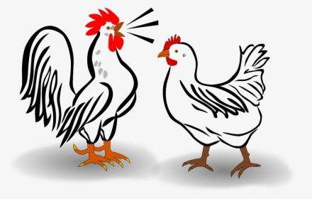 Squawking Chicken - Rooster Clip Art, HD Png Download, Free Download