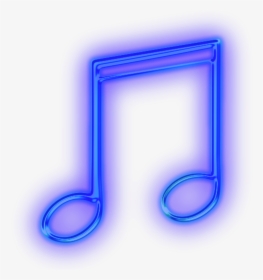 ##ftestickers #music #musicnote #neon #blue #glowing - Music Note Tumblr Png, Transparent Png, Free Download