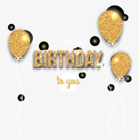 Transparent Golden Balloons Png - Black And Gold Balloons Png, Png Download, Free Download