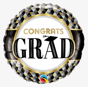 Grad Black & Gold Patterns Mylar Balloon - Logo Graduacion Dorado Negro, HD Png Download, Free Download