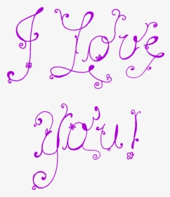 Love You Pictures In Magenta, HD Png Download, Free Download