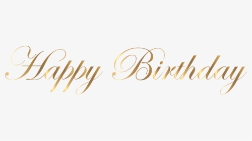 Clip Art Gold Happy Birthday - Golden Happy Birthday Png, Transparent Png, Free Download