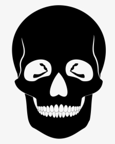 Black Skull Png Pic - Black Skull Stencil, Transparent Png, Free Download
