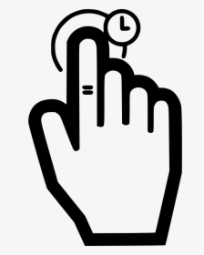 Tap Hold - Hand Icon Vector Transparent, HD Png Download, Free Download