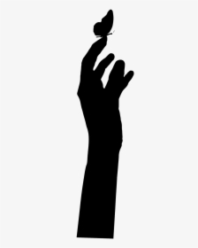 Hand With Butterfly Silhouette, HD Png Download, Free Download