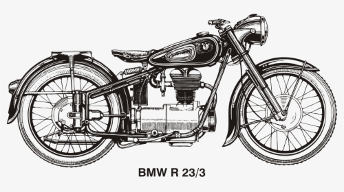Ajs Motorcycles Vector Png Transparent Ajs Motorcycles - Vintage Motorcycle Vector Png, Png Download, Free Download