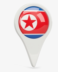 Round Pin Icon - North Korea Flag Icon Png, Transparent Png, Free Download
