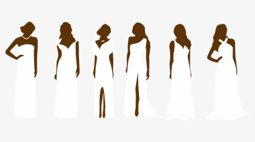 Clip Art Bridesmaid Silhouette - Silhouette, HD Png Download, Free Download