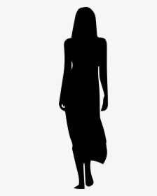 Lady In Dress Silhouette At Getdrawings - Woman In Dress Icon, HD Png Download, Free Download