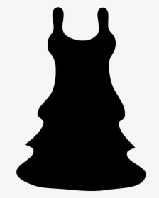 Dress Silhouette Black M Clip Art - Clothes Silhouette Transparent Background, HD Png Download, Free Download