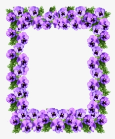 Purple Flower Border Png - Flower Border Designs Purple, Transparent Png, Free Download