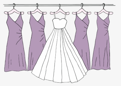 Transparent Wedding Dress On Hanger Clipart - Gown, HD Png Download, Free Download