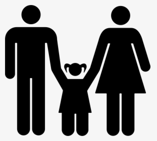 Family Of Mother And Father With A Daughter - Mother Father Daughter Icon, HD Png Download, Free Download