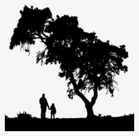 Father And Daughter Silhouette Clip Art, HD Png Download, Free Download