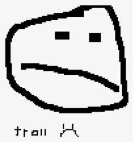 Sad Troll Face - Colts Logo Perler Bead Pattern, HD Png Download, Free Download