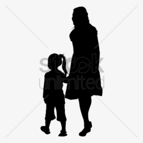 Silhouette, Mother, Daughter, Together, Walking, Family - Mother And ...