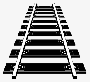 Clip Art Clipart Railway Big Image - Train Track Clipart Black And White, HD Png Download, Free Download