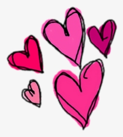 Cute Heart Hearts Pink Sticker Stickers Png Overlay - Cute Stickers Png, Transparent Png, Free Download