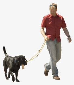 Transparent Walking Dog Png - Man With Dog Png, Png Download, Free Download