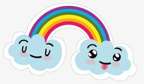 Sticker Transparent Rainbow - Rainbow Cute, HD Png Download, Free Download