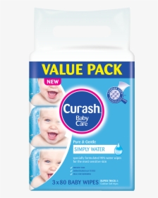 Curash Simply Water Baby Wipes 3 X - Household Supply, HD Png Download, Free Download