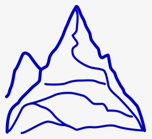 Mountain Svg Clip Arts - Mt Everest Drawing Easy, HD Png Download, Free Download