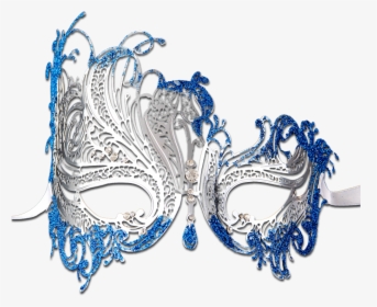 Glitter Series Swan Metal Filigree Laser Cut Venetian - Transparent Masquerade Mask Mask, HD Png Download, Free Download