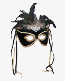 Phantom Ball Masquerade Mask Halloween Costume Feather - Masquerade Ball Gowns With Masks, HD Png Download, Free Download