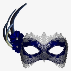 Blue Masquerade Mask Png, Transparent Png, Free Download