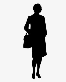 Woman With Bag - Woman With Bag Silhouette Png, Transparent Png, Free Download
