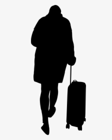 Luggage Human Silhouette Png, Transparent Png, Free Download