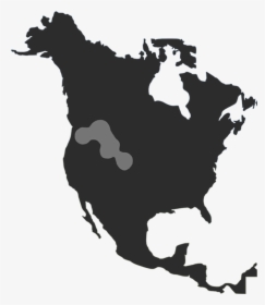 Outline Map Of North America Highlighting The Area - Black North America Outline, HD Png Download, Free Download
