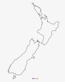 Outline New Zealand Map, HD Png Download, Free Download