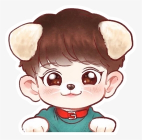 How To Draw Cute Kawaii / Chibi Puppy Dogs With Easy - Exo Chanyeol Chibi, HD Png Download, Free Download