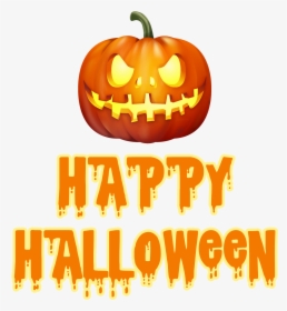 Pumpkin Png Happy Halloween - Jack-o'-lantern, Transparent Png, Free Download