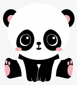 Cute Panda Transparent Images - Panda Kawaii, HD Png Download, Free Download