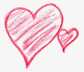 Crayon Heart Clipart - Pink Crayon Heart Png, Transparent Png, Free Download