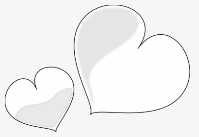 Heart Black And White Heart Clipart Black And White - Heart Outline Pic With Black Background, HD Png Download, Free Download