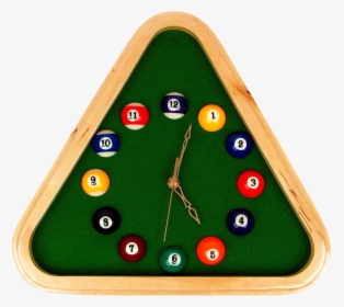 Billiard Clock- Triangle - Pool Clock, HD Png Download, Free Download