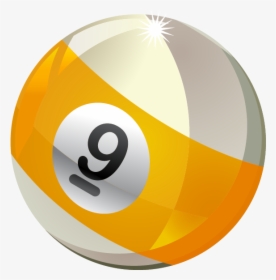 9 Ball Png - 9 Ball Billiard Png, Transparent Png, Free Download