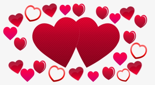 Two Hearts Background Plenty Of Love Hearts Png « Free - Love Heart Background Png, Transparent Png, Free Download