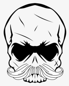 Skull Mustache Clip Arts - Death Png, Transparent Png, Free Download