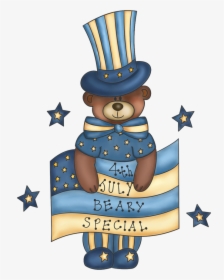 Free 4th Of July Bear Graphic, HD Png Download, Free Download