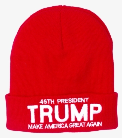 Donald Trump, 45th President, Red Knit Ski Hat Or Beanie, - Beanie, HD Png Download, Free Download