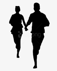 Free Png Couple Silhouette Png - Couple Holding Hands Silhouette Png, Transparent Png, Free Download