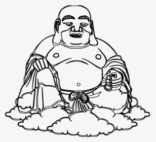 Transparent Buda Png - Chinese Buddha Black And White, Png Download, Free Download